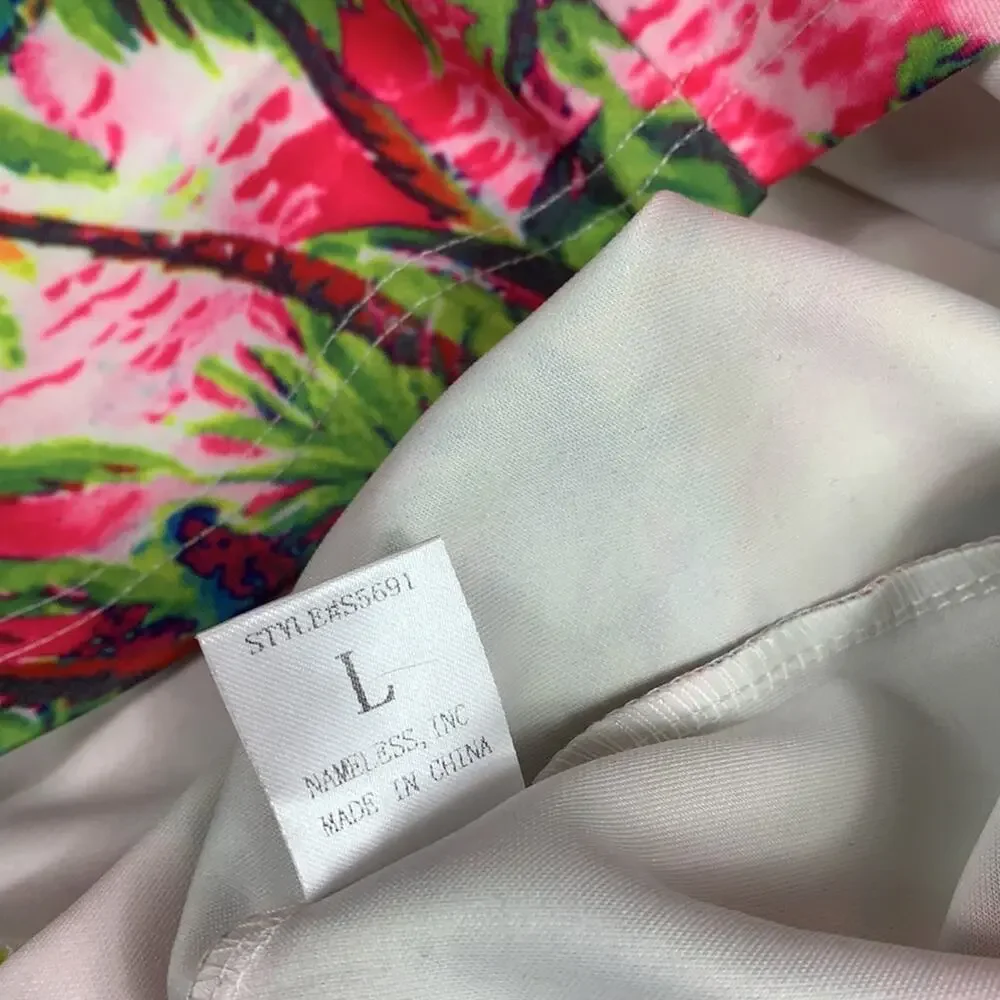 Nameless Hawaiian print bodycon‎ mini skirt, Large